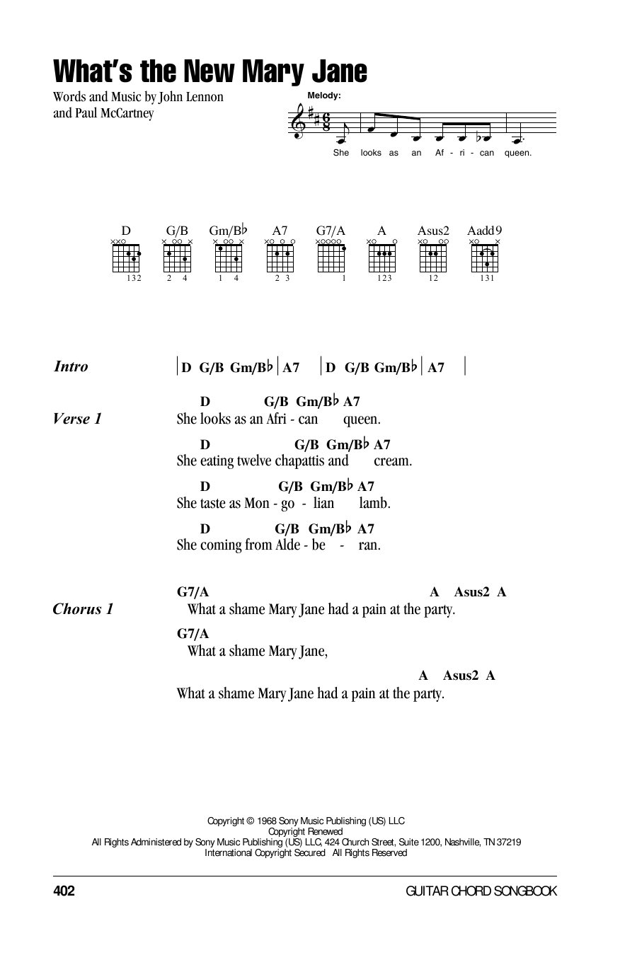 Download The Beatles What's The New Mary Jane Sheet Music