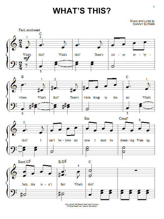 Download Danny Elfman What's This? (from The Nightmare Before Sheet Music