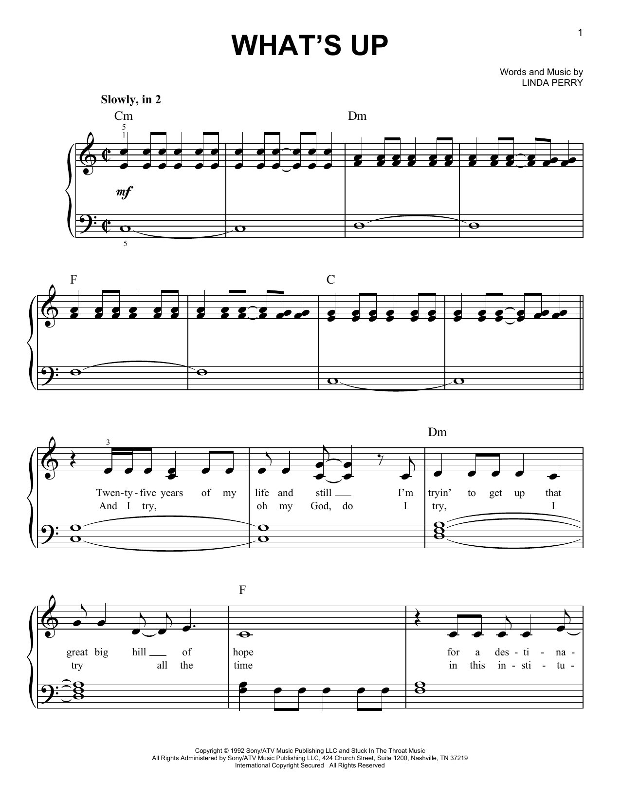 Download 4 Non Blondes What's Up Sheet Music