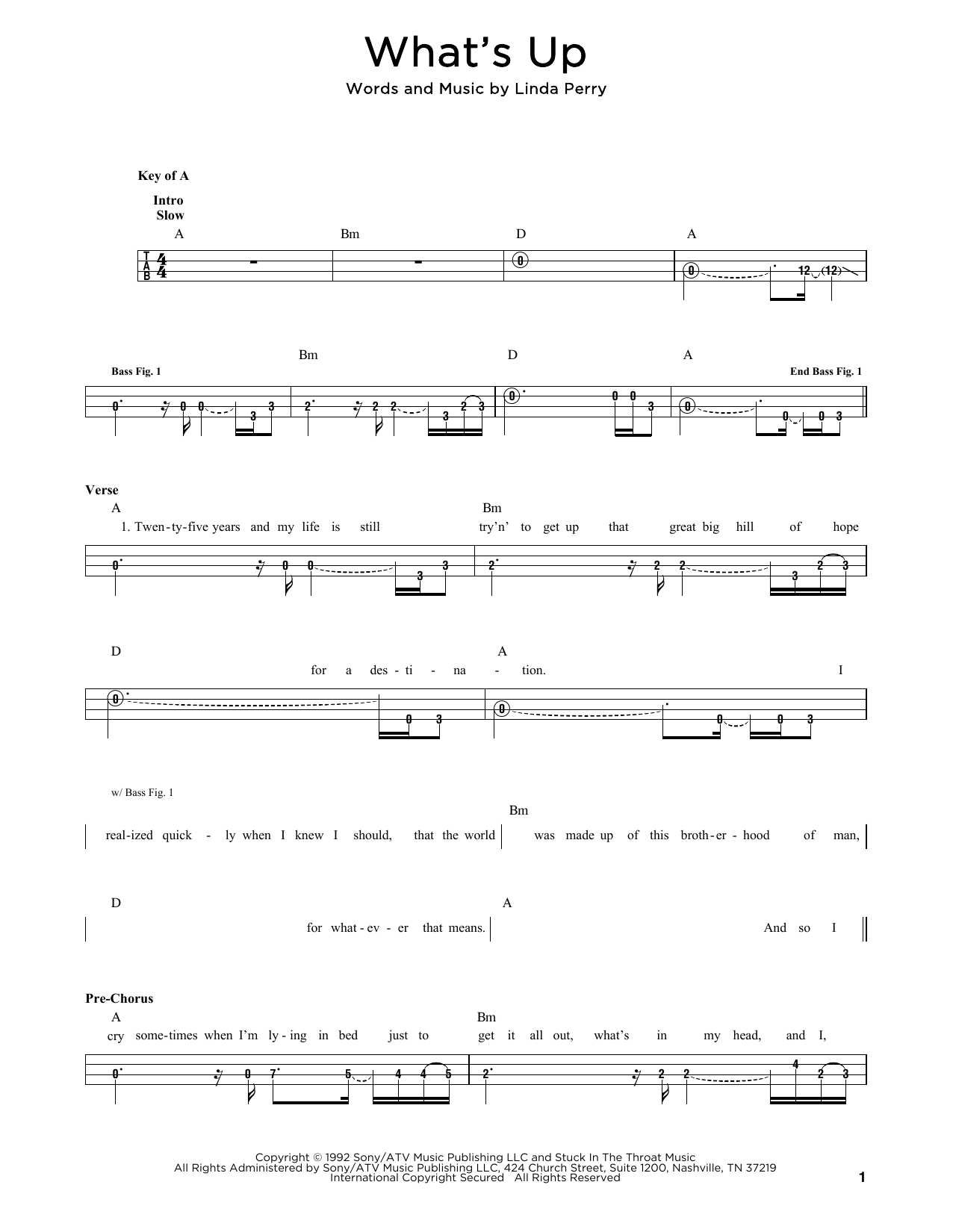 Download 4 Non Blondes What's Up Sheet Music