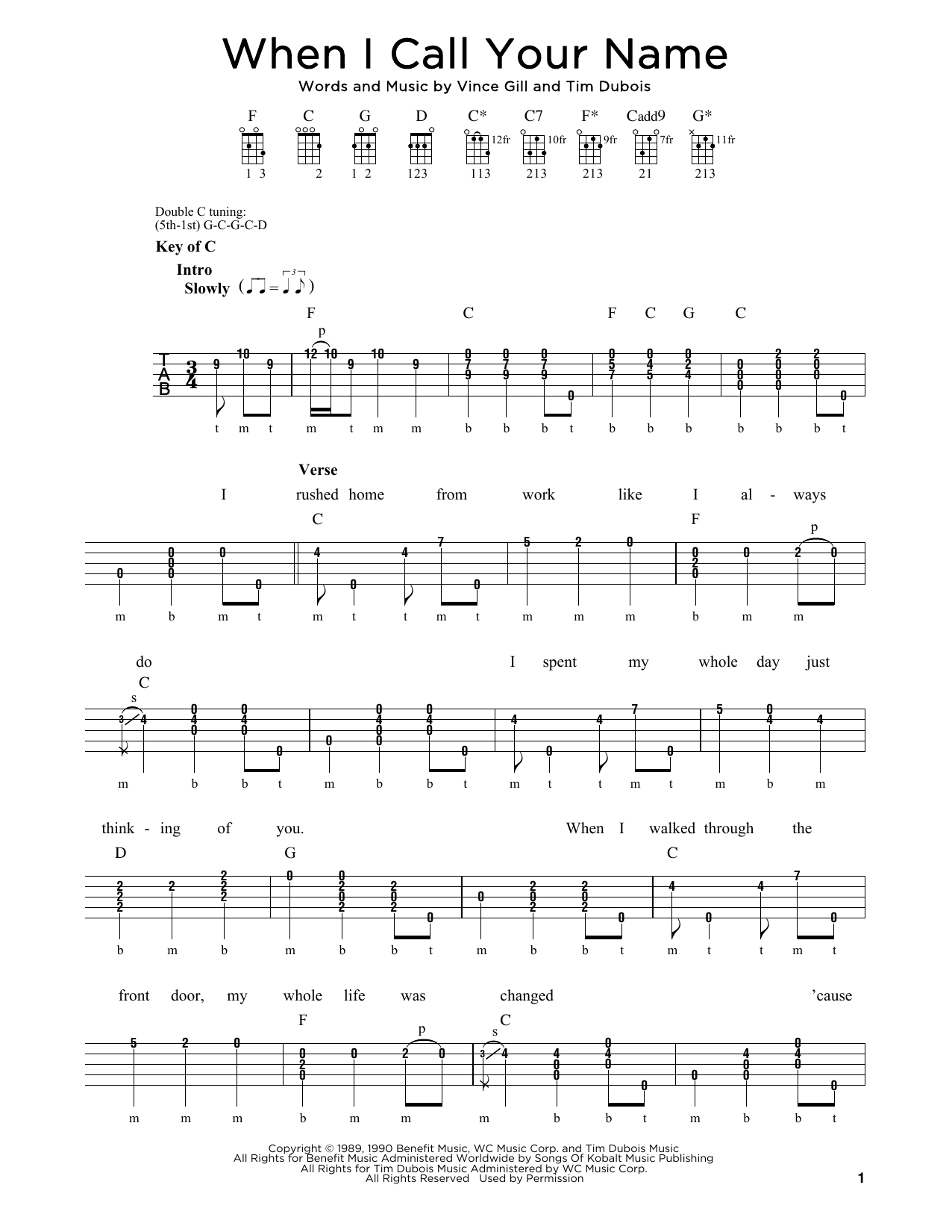 Download Vince Gill When I Call Your Name Sheet Music