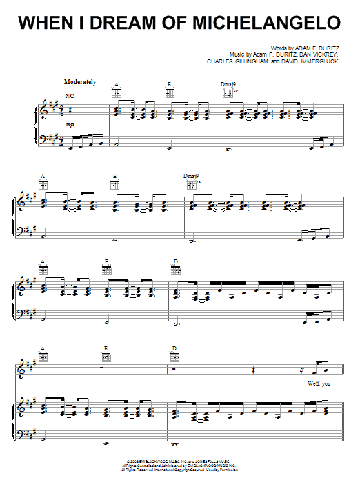 Download Counting Crows When I Dream Of Michelangelo Sheet Music