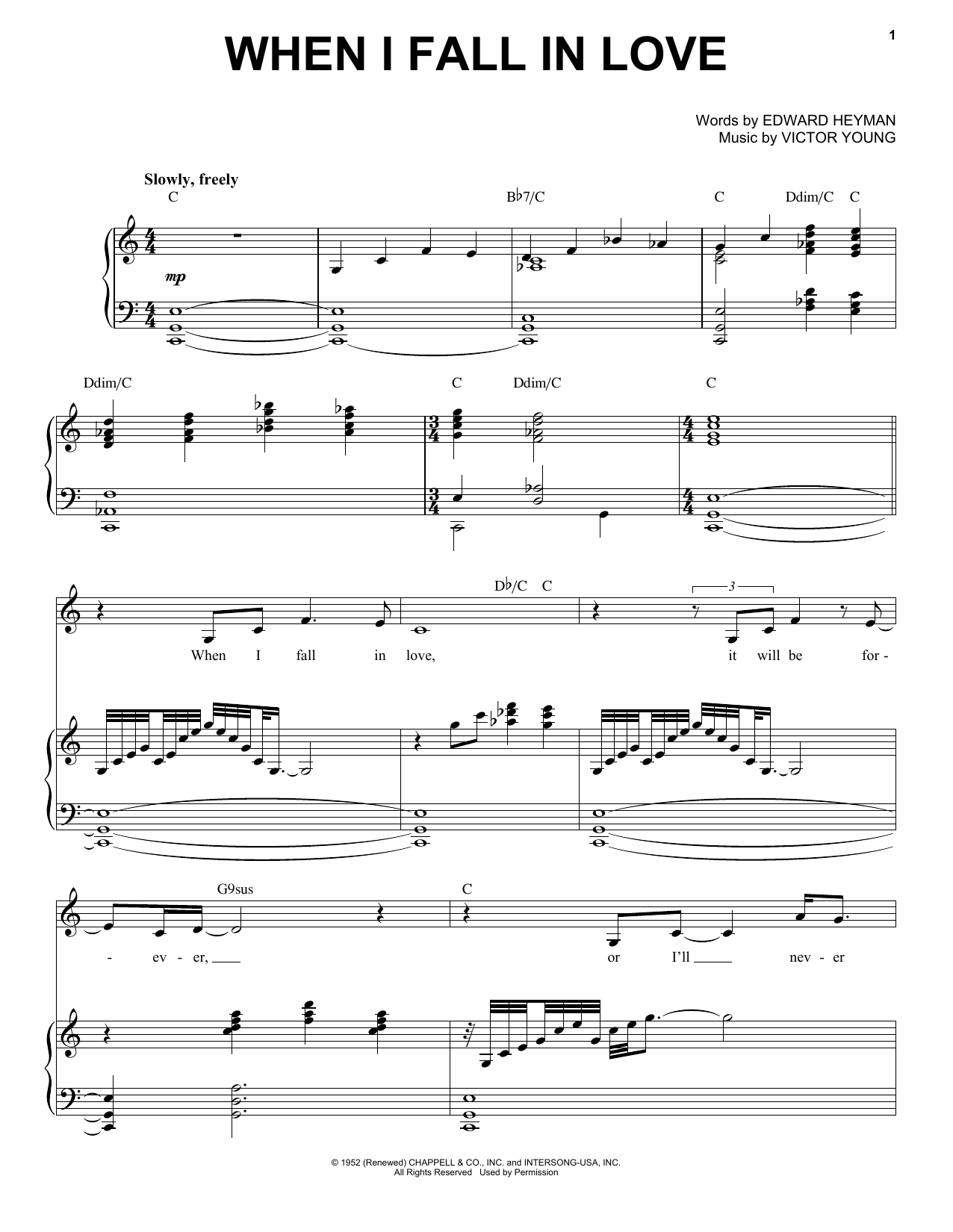 Download Michael Buble When I Fall In Love Sheet Music