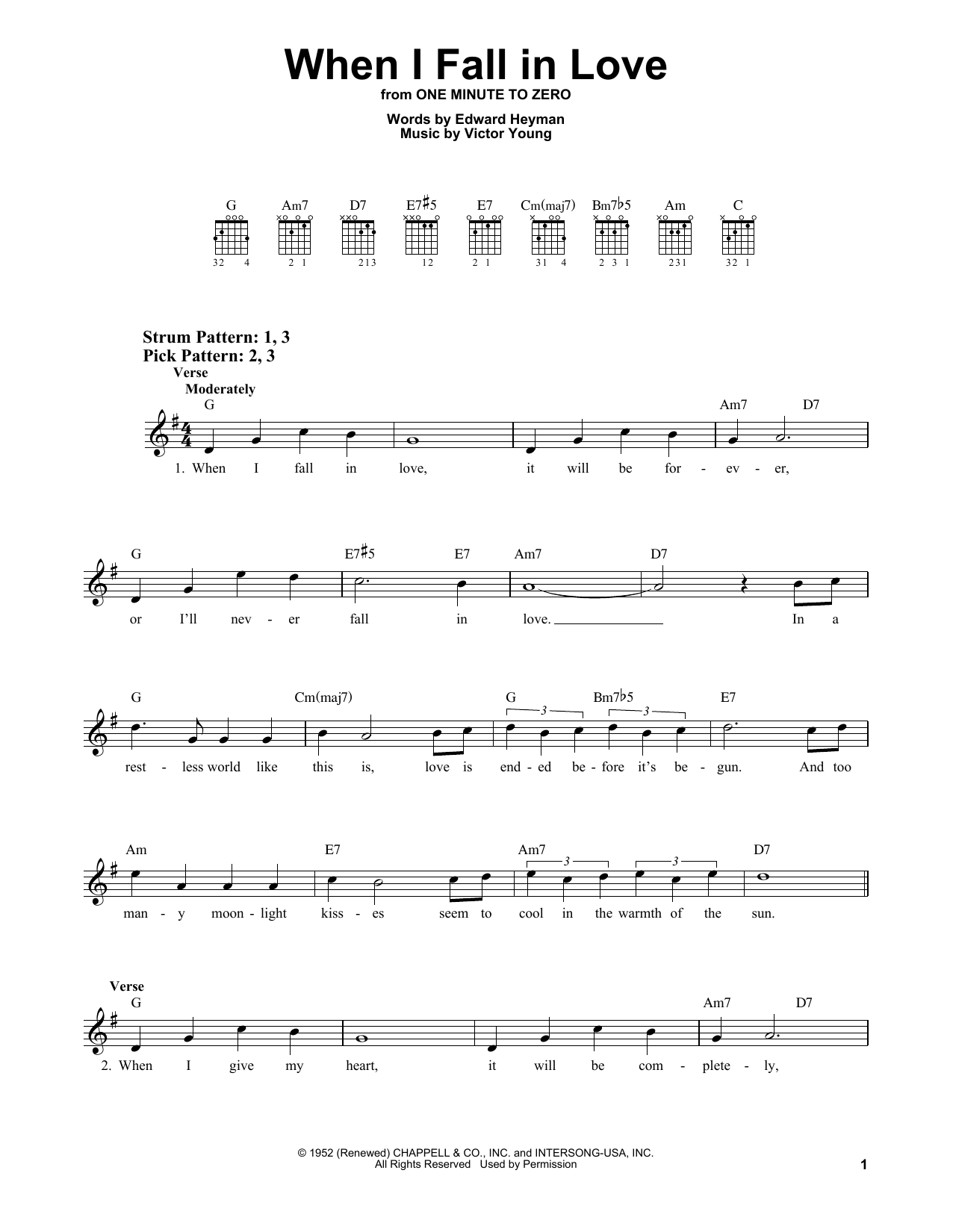 Download Nat King Cole When I Fall In Love Sheet Music