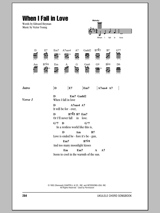 Download Carpenters When I Fall In Love Sheet Music