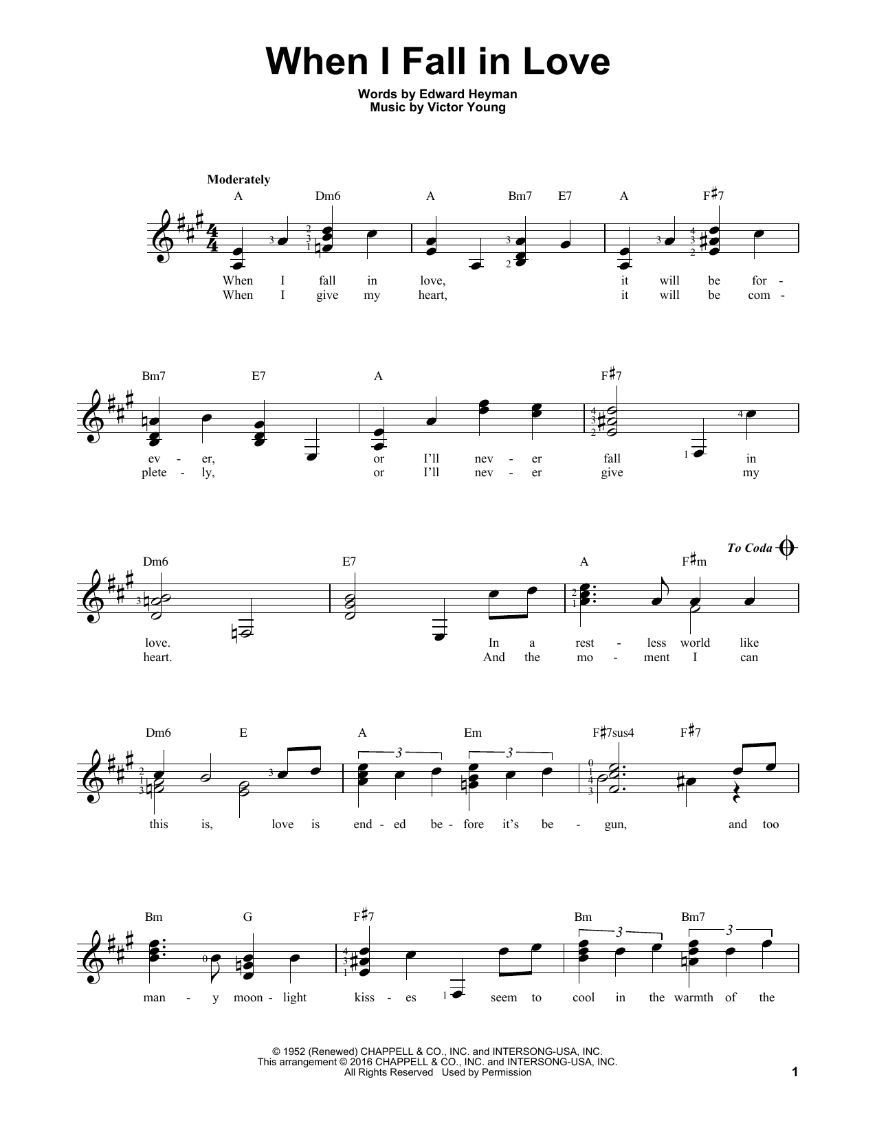 Download The Lettermen When I Fall In Love Sheet Music