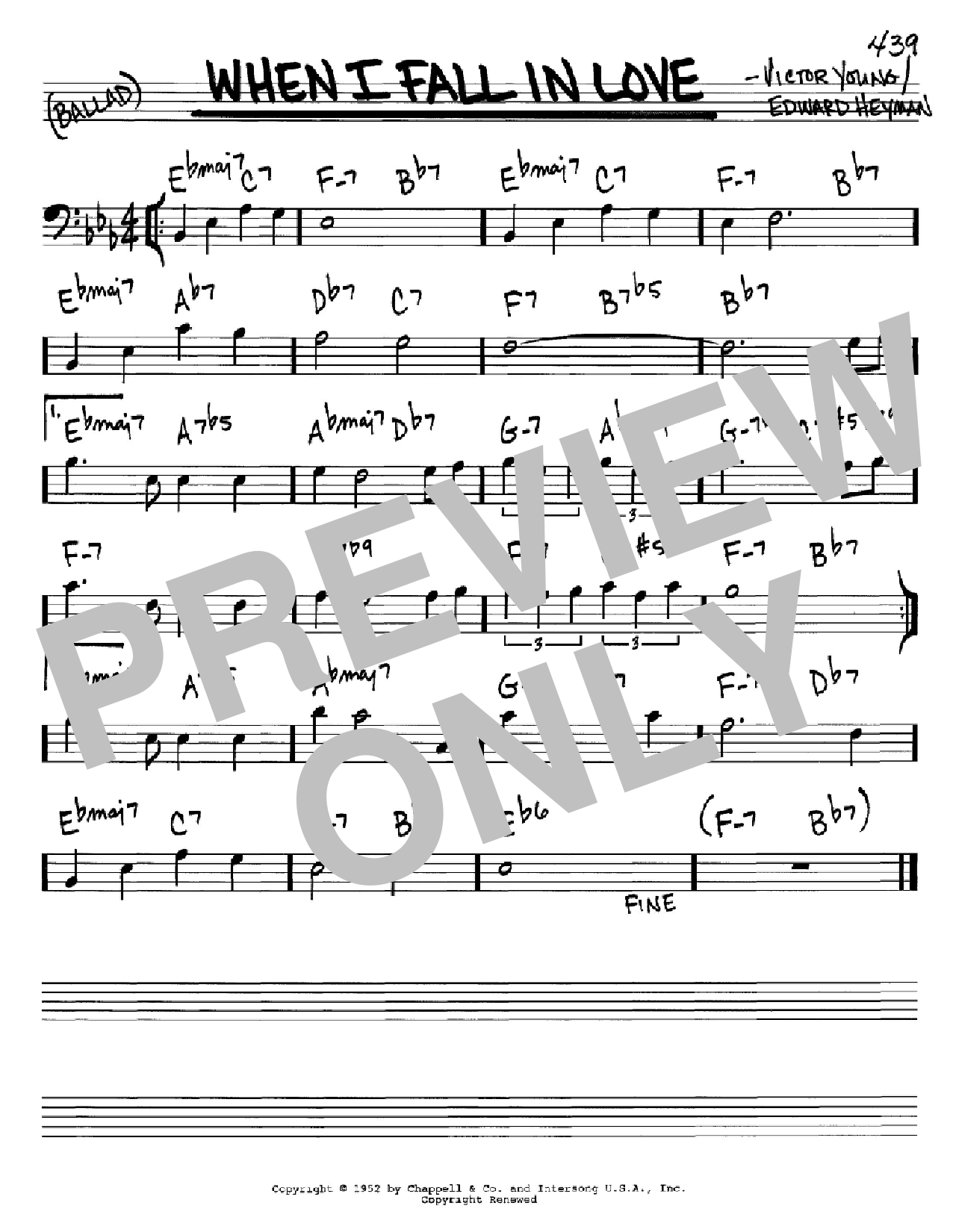 Download Victor Young When I Fall In Love Sheet Music