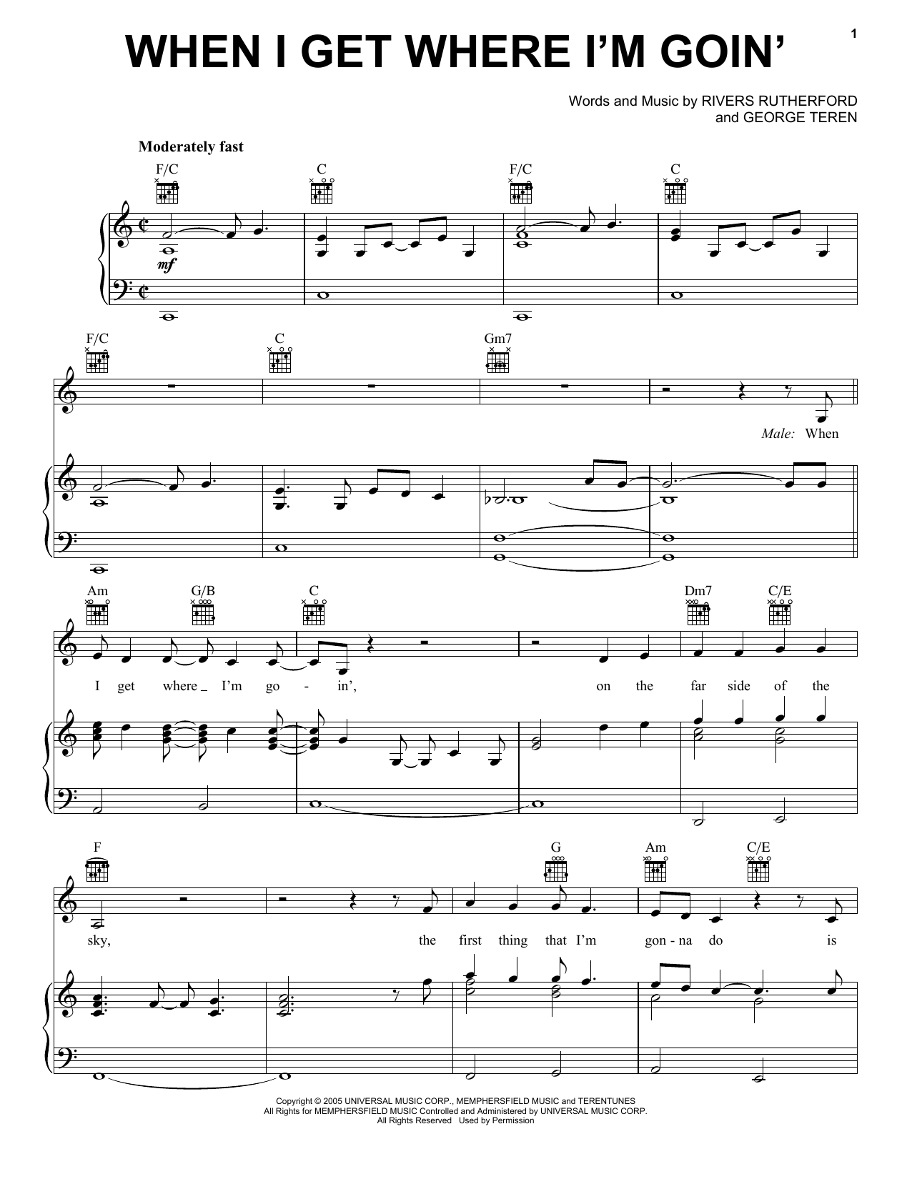 Download Brad Paisley featuring Dolly Parton When I Get Where I'm Goin' Sheet Music