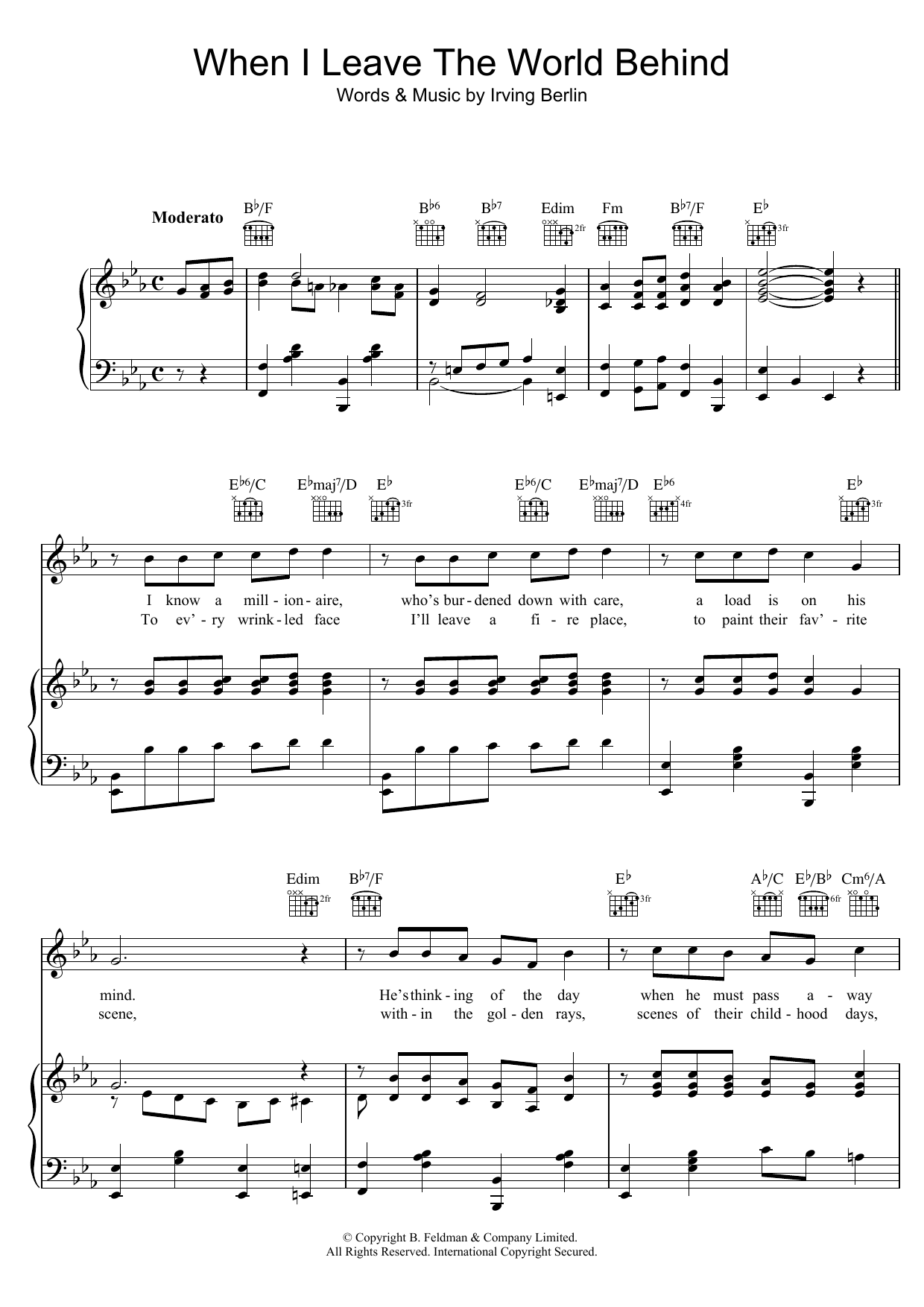 Download Irving Berlin When I Leave The World Behind Sheet Music