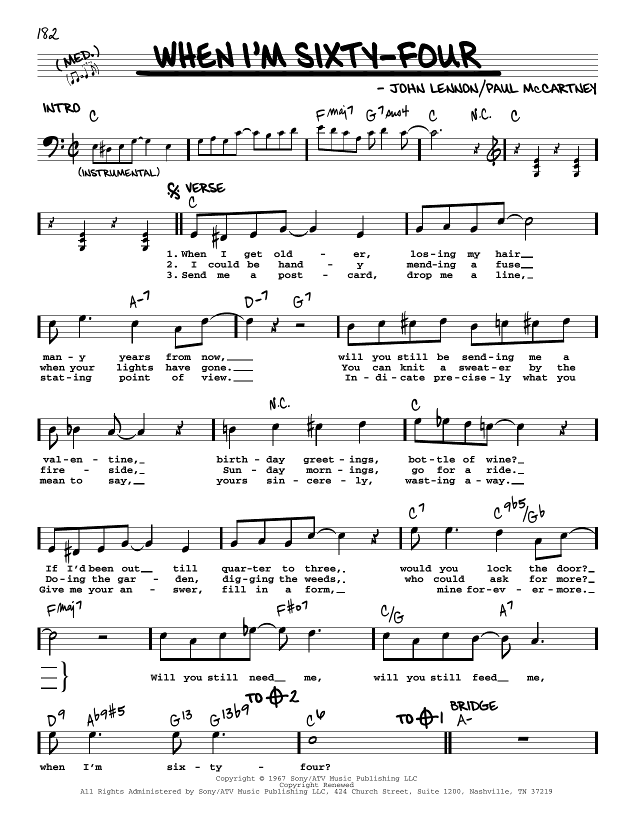 Download The Beatles When I'm Sixty-Four [Jazz version] Sheet Music