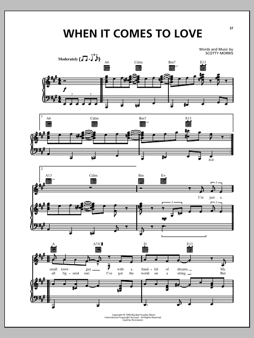 Download Big Bad Voodoo Daddy When It Comes To Love Sheet Music