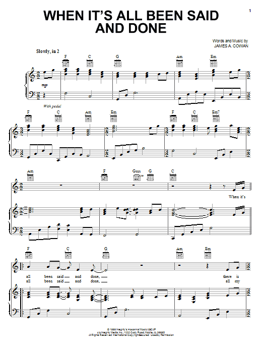 Download Robin Mark When It's All Been Said And Done Sheet Music