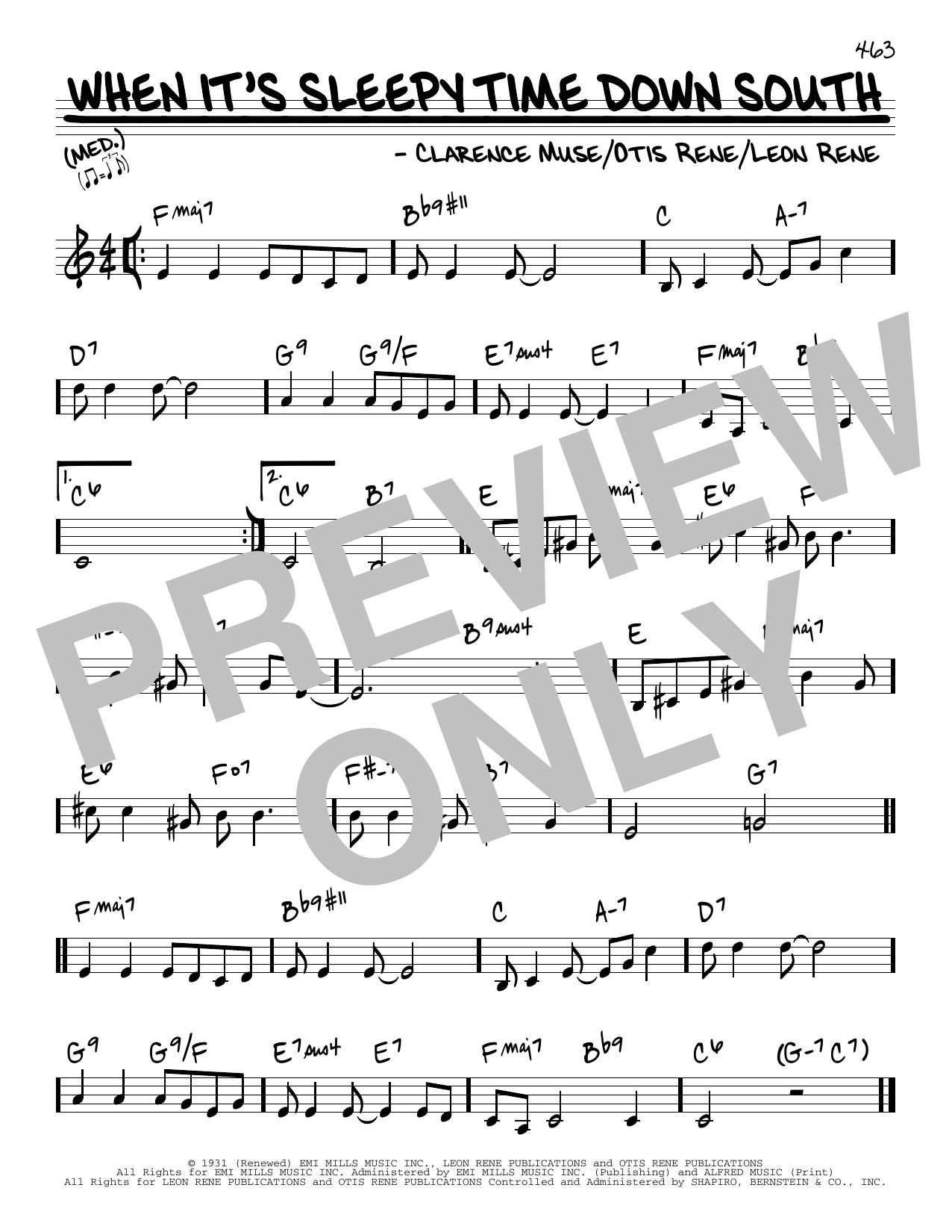 Download Louis Armstrong When It's Sleepy Time Down South Sheet Music