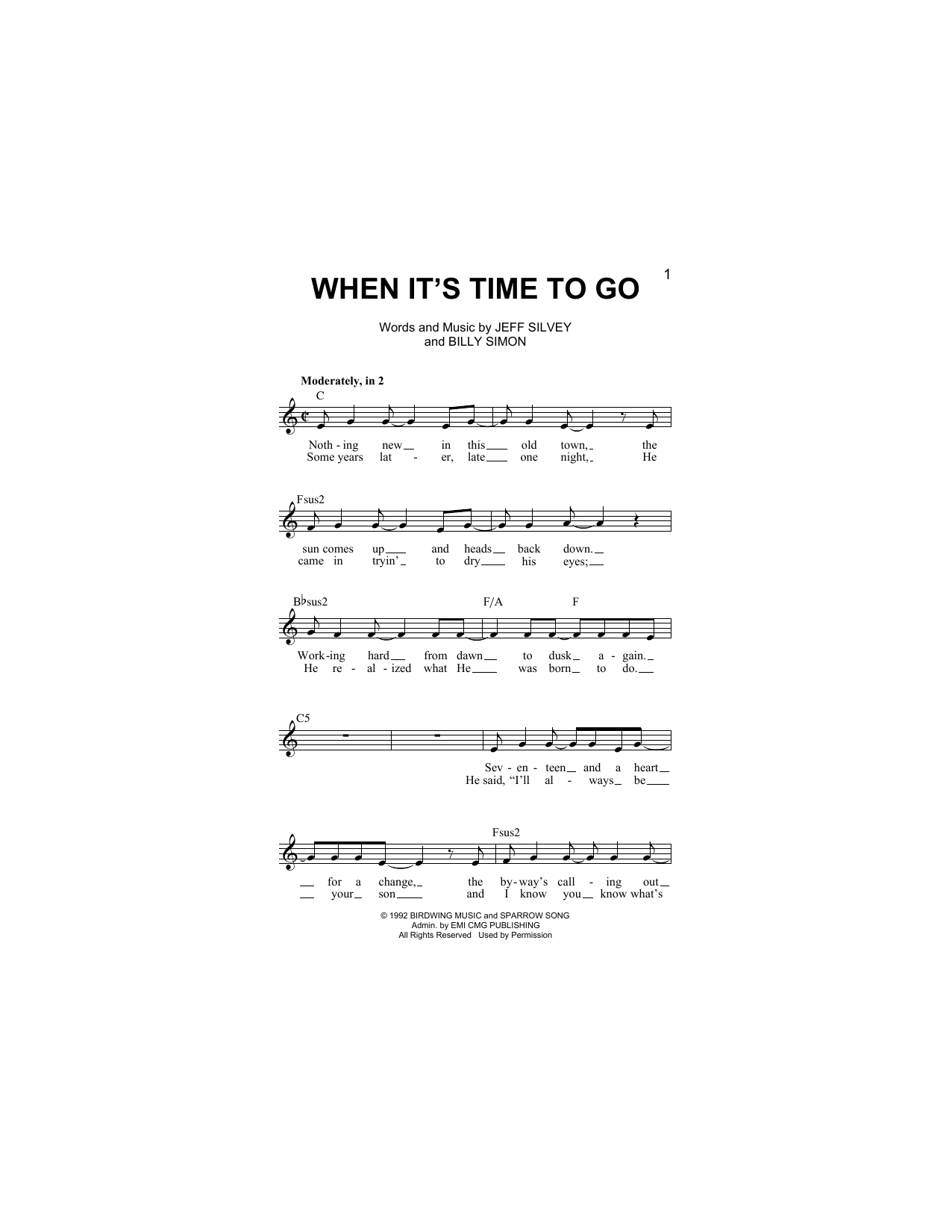 Download 4Him When It's Time To Go Sheet Music