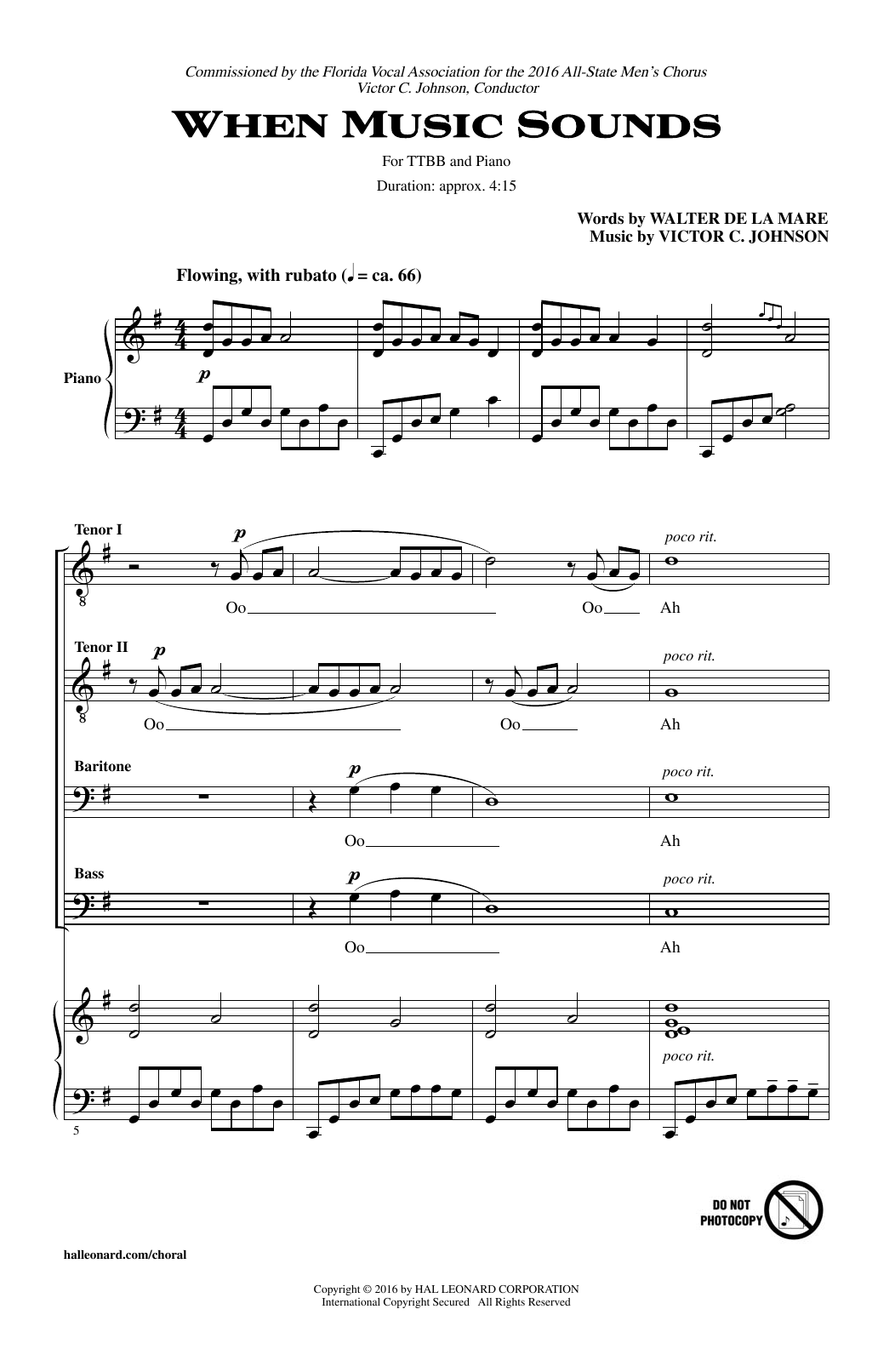 Download Victor C. Johnson When Music Sounds Sheet Music