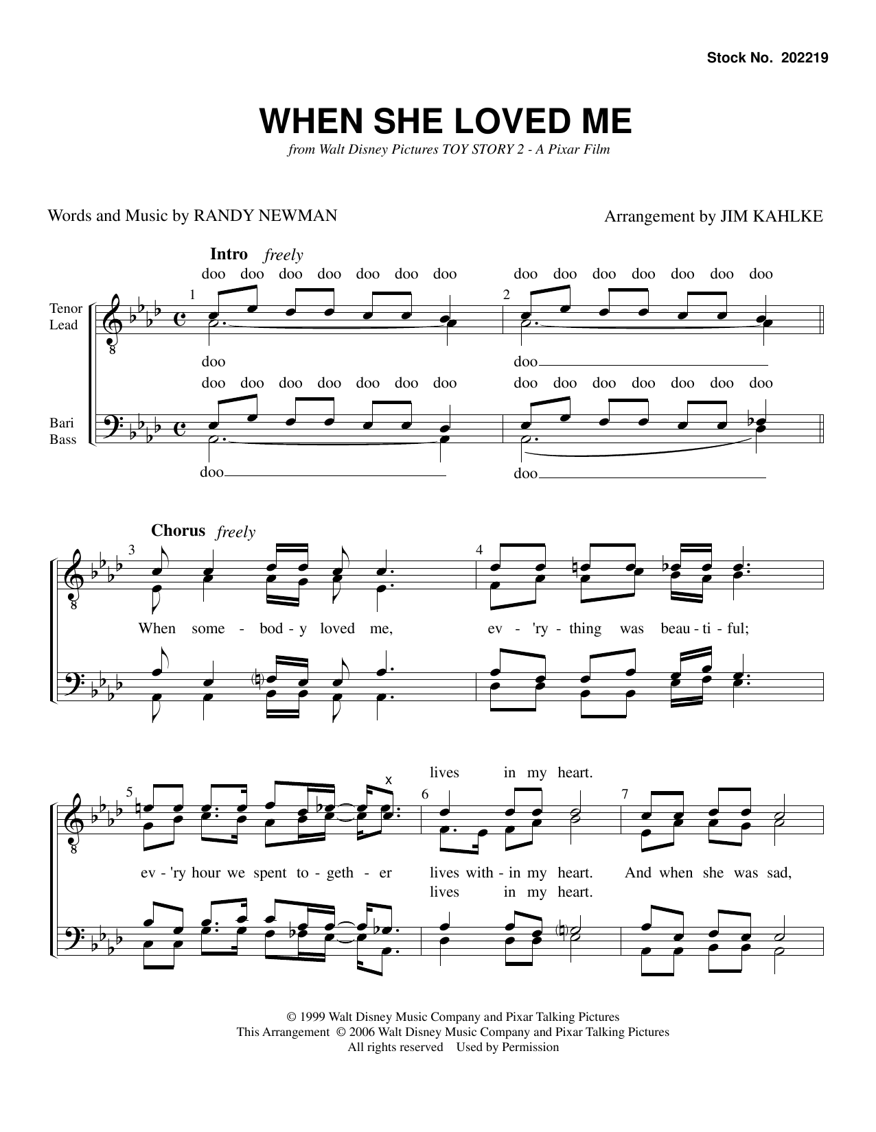 Download Sarah McLachlan When She Loved Me (from Toy Story 2) (a Sheet Music
