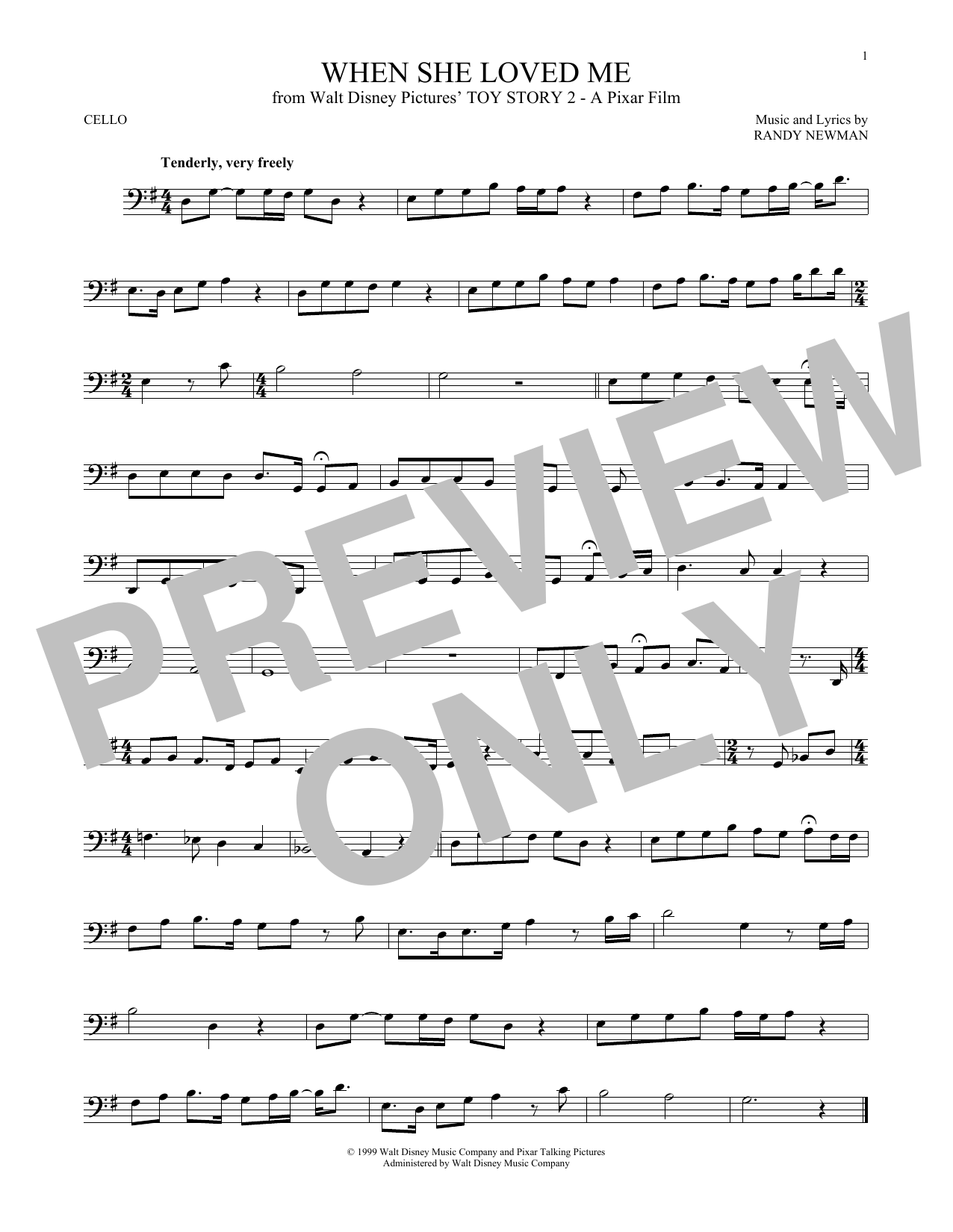 Download Sarah McLachlan When She Loved Me (from Toy Story 2) Sheet Music