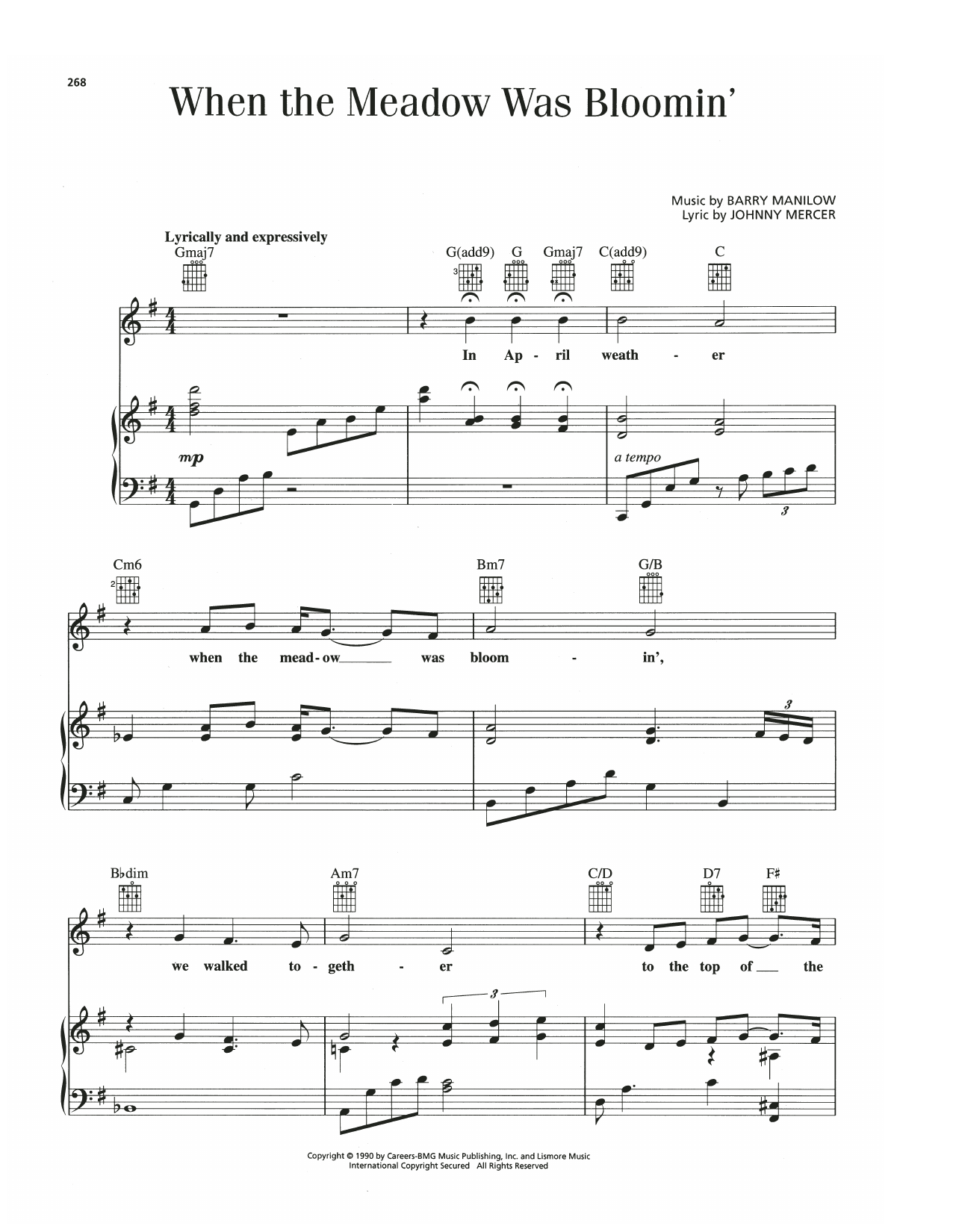 Download Barry Manilow When The Meadow Was Bloomin' Sheet Music