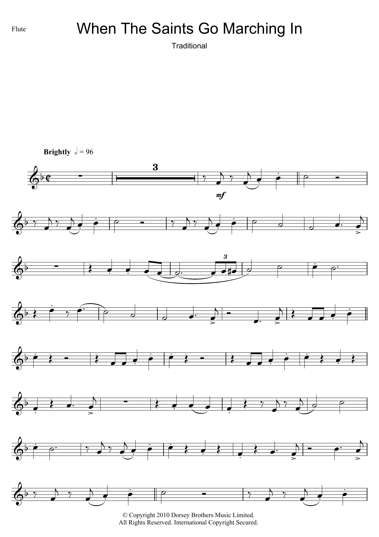 Download African-American Spiritual When The Saints Go Marching In Sheet Music