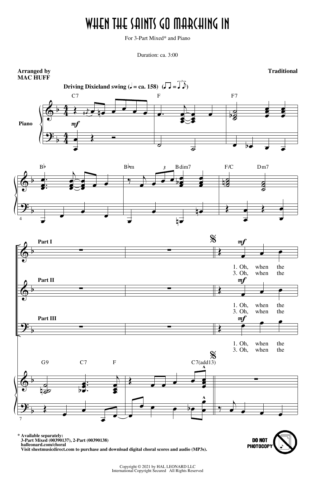 Download Traditional When The Saints Go Marching In (arr. Ma Sheet Music