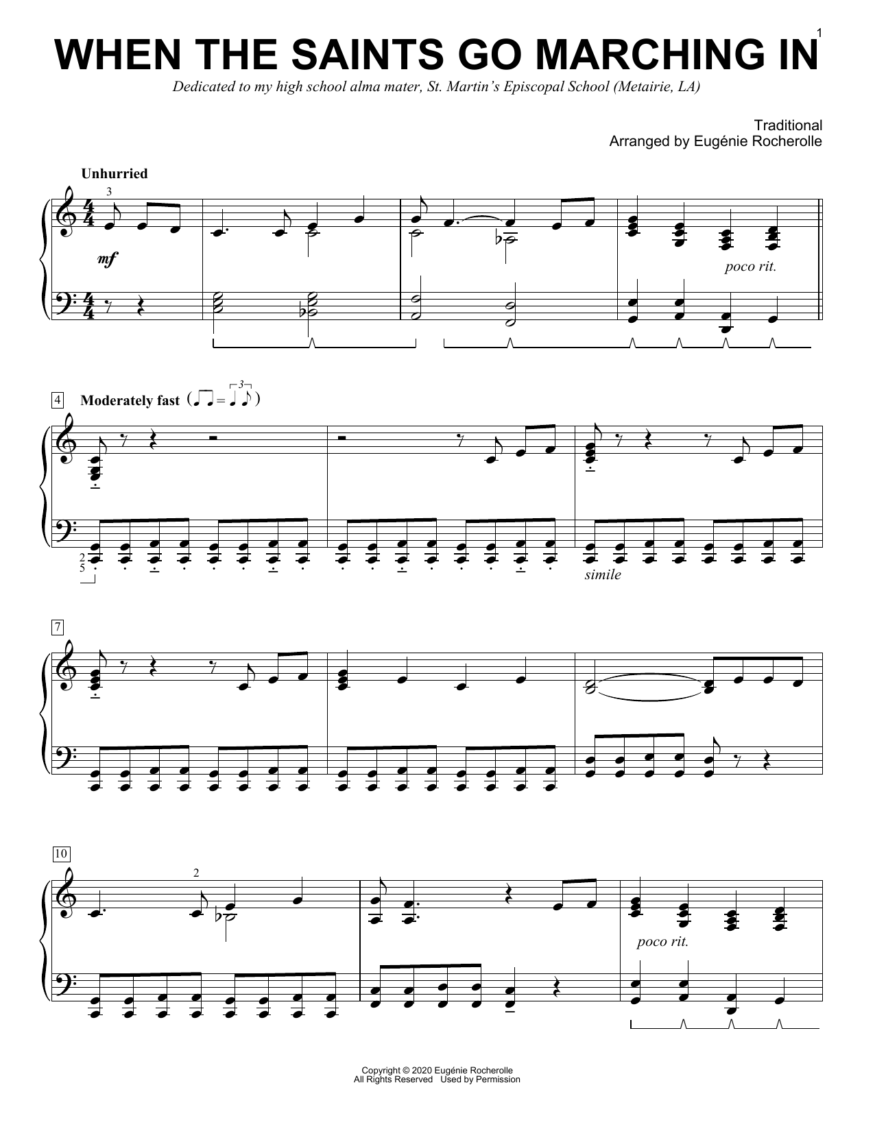 Download Traditional When The Saints Go Marching In [Boogie- Sheet Music