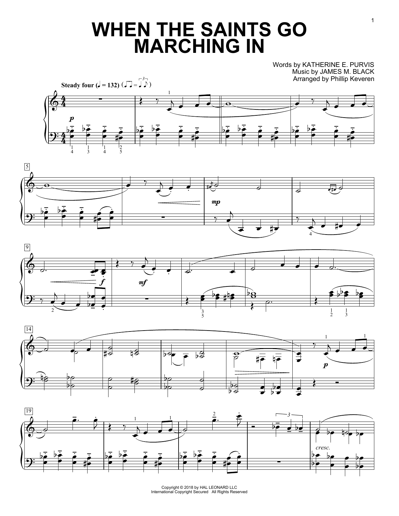 Download James M. Black When The Saints Go Marching In [Classic Sheet Music