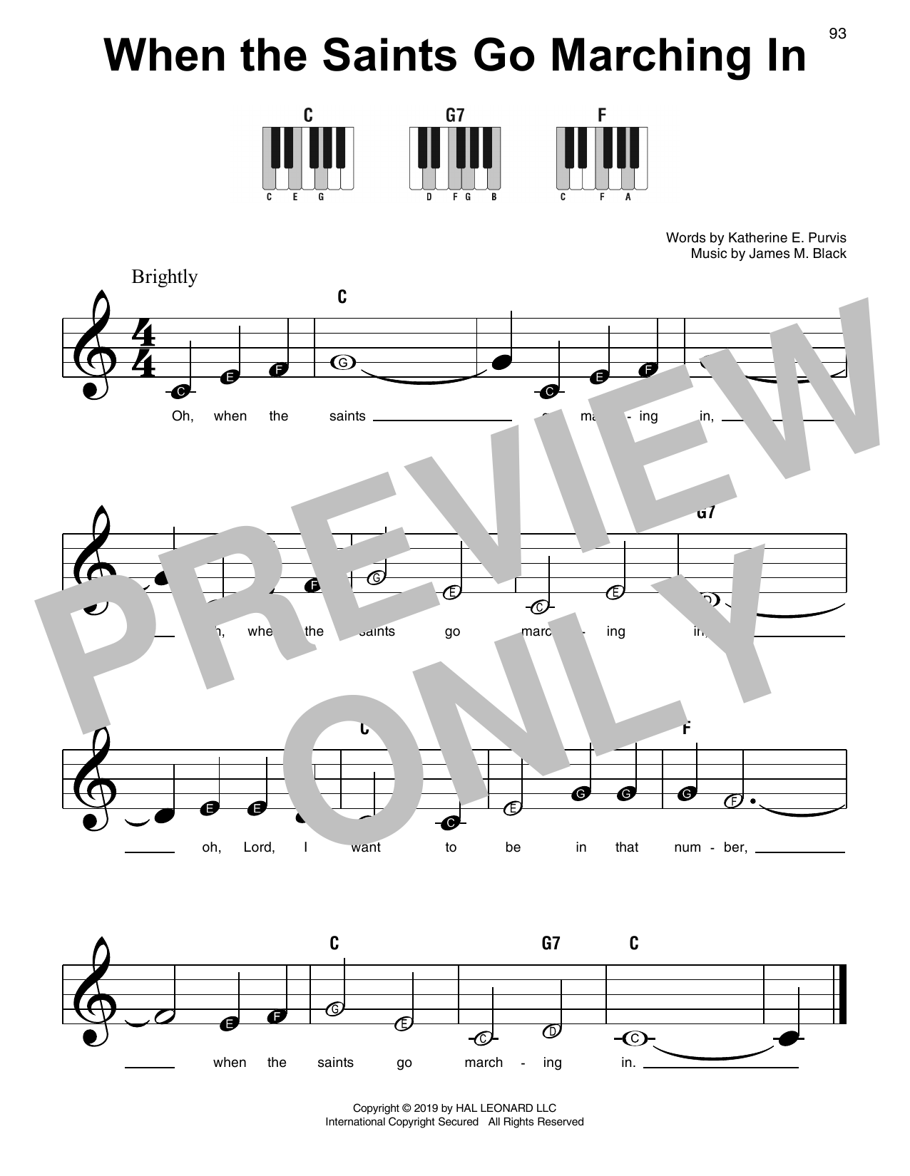 Download Katherine E. Purvis When The Saints Go Marching In Sheet Music