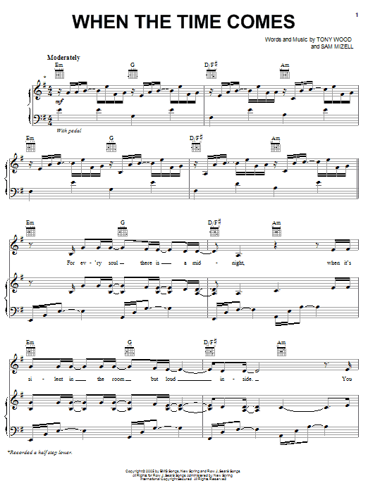 Download Avalon When The Time Comes Sheet Music