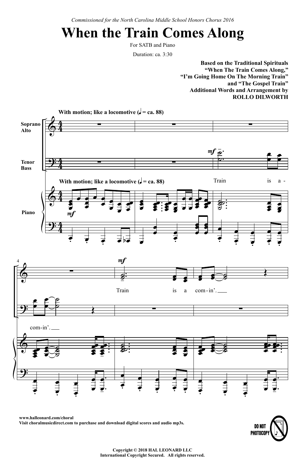 Download Rollo Dilworth When The Train Comes Along Sheet Music