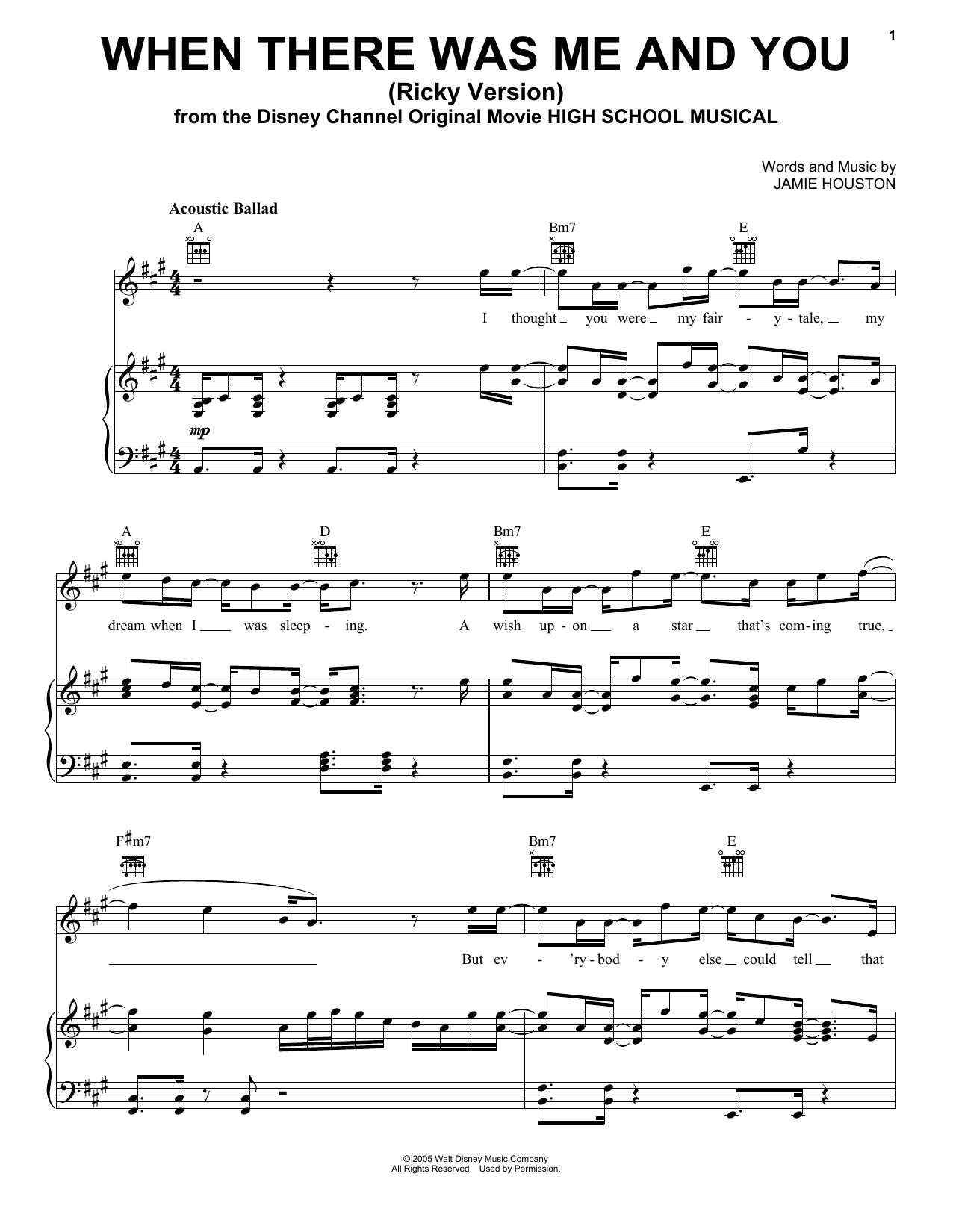 Download Joshua Bassett When There Was Me And You (from High Sc Sheet Music