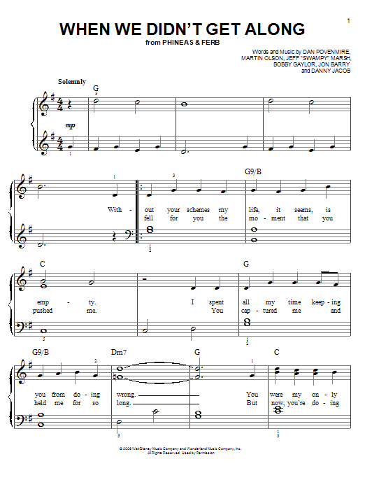 Download Danny Jacob When We Didn't Get Along Sheet Music