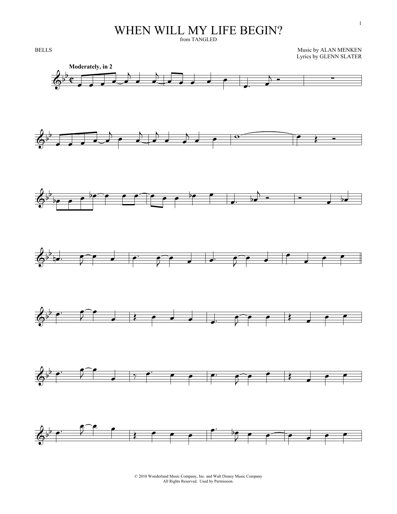 Download Alan Menken When Will My Life Begin? (from Tangled) Sheet Music