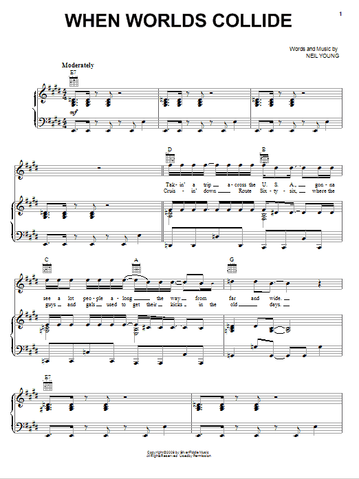 Download Neil Young When Worlds Collide Sheet Music