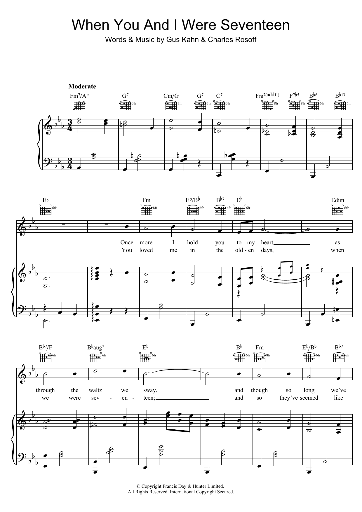 Download Chas Rosoff When You And I Were Seventeen Sheet Music