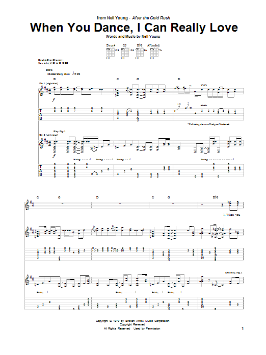 Download Neil Young When You Dance, I Can Really Love Sheet Music