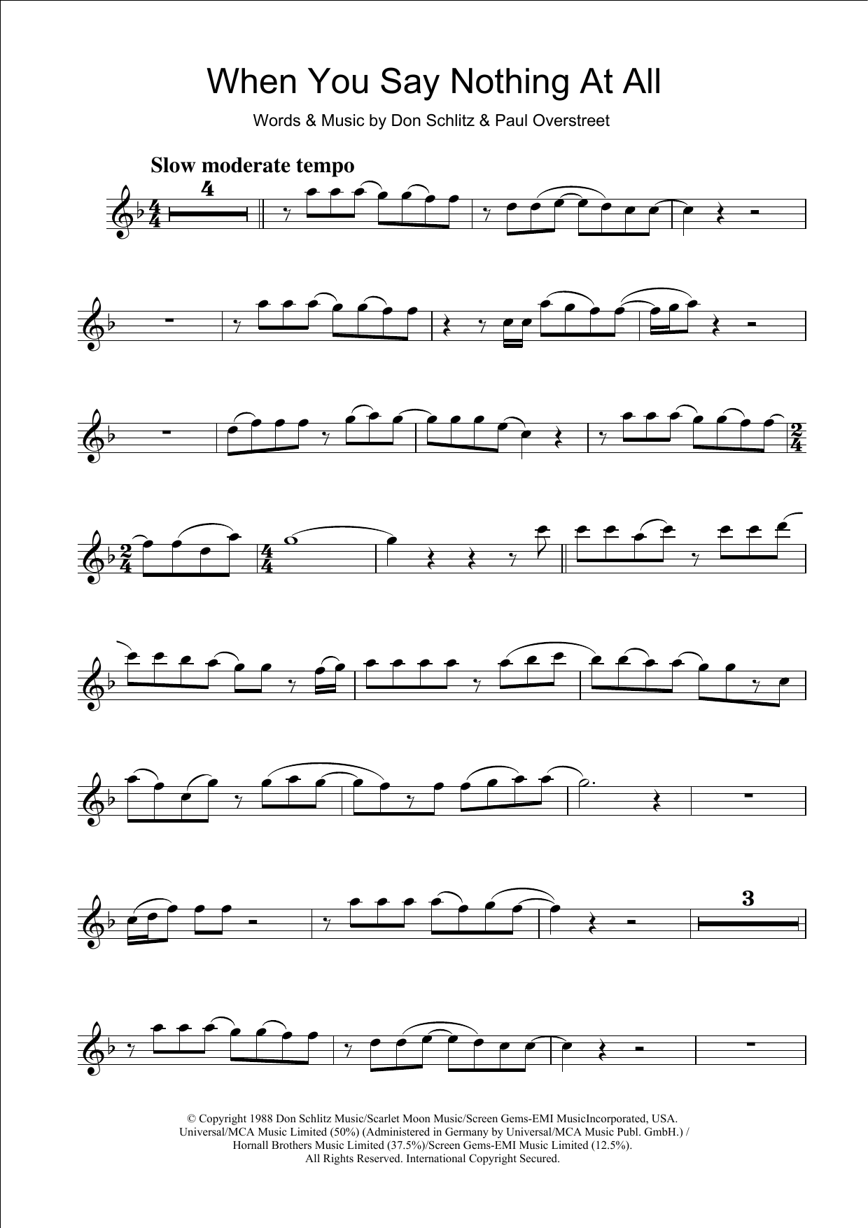 Download Alison Krauss When You Say Nothing At All Sheet Music