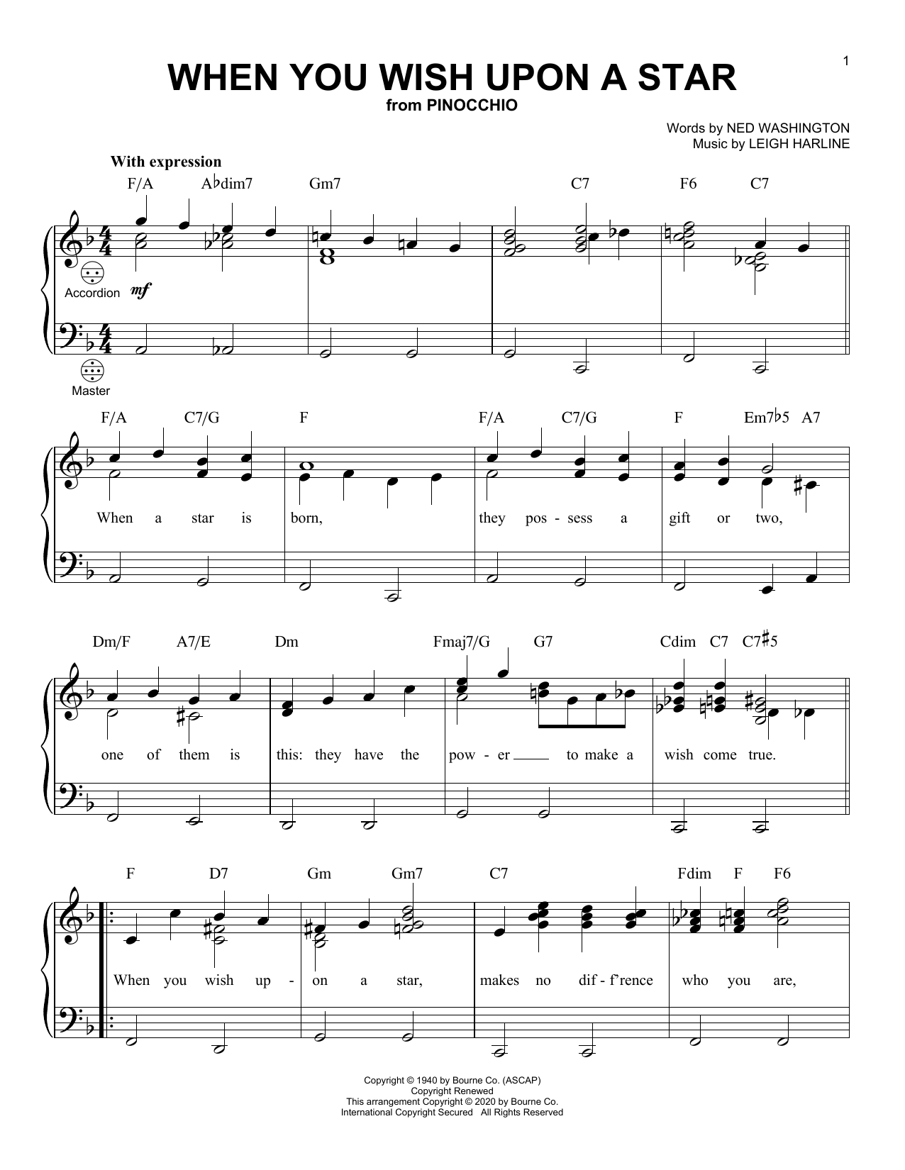 Download Cliff Edwards When You Wish Upon A Star (from Pinocch Sheet Music