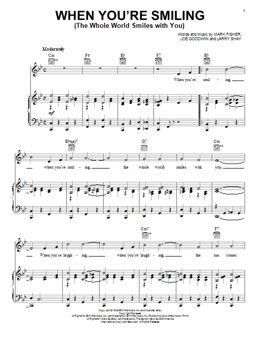 Download Frank Sinatra When You're Smiling (The Whole World Sm Sheet Music