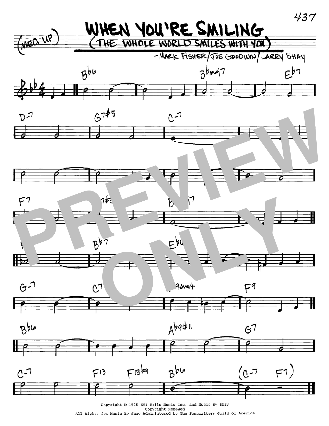Download Louis Armstrong When You're Smiling (The Whole World Sm Sheet Music