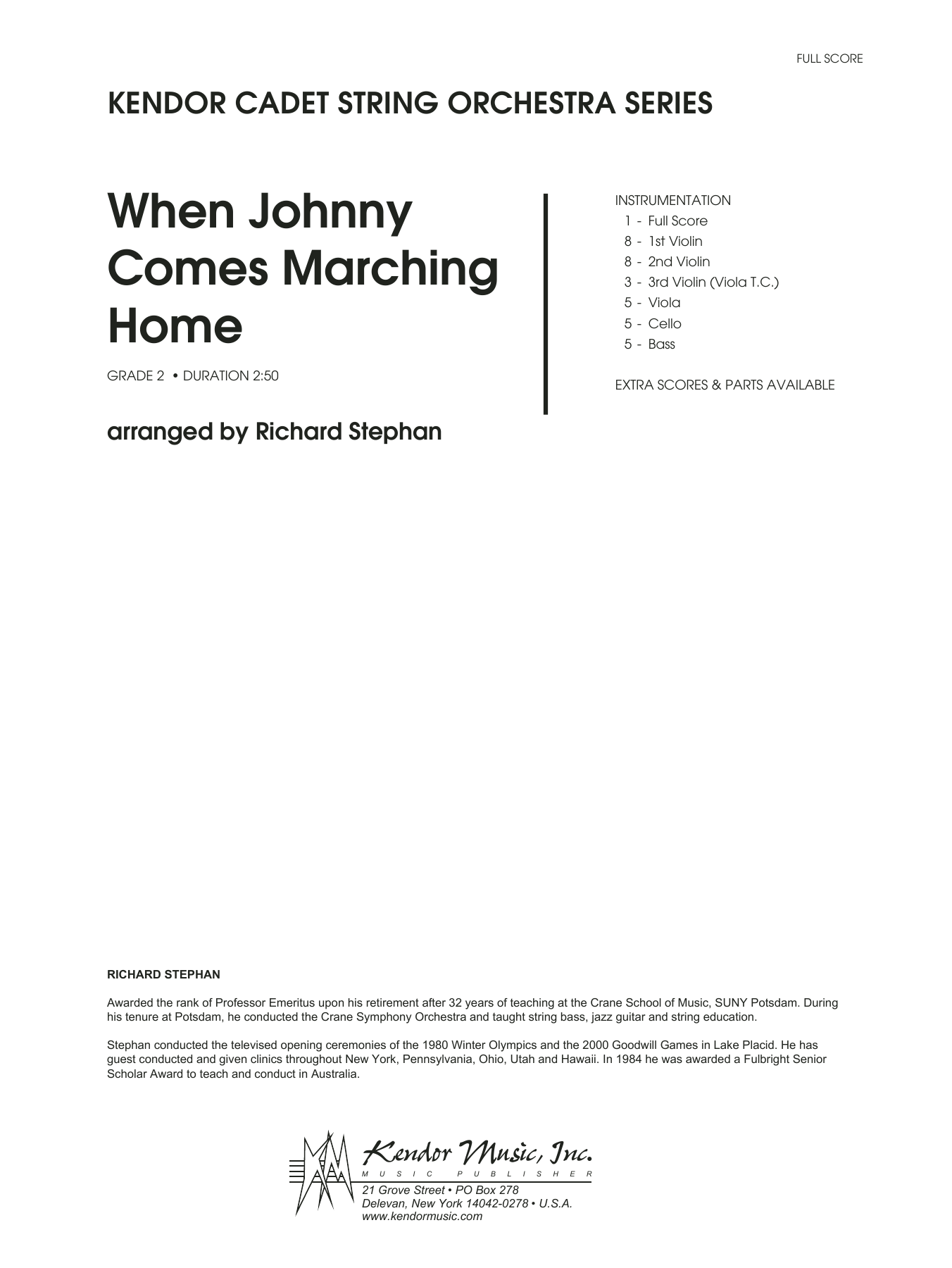 Download Richard Stephan When Johnny Comes Marching Home - Full Sheet Music