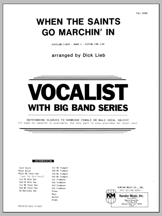 Download Dick Lieb When the Saints Go Marching In - Full S Sheet Music