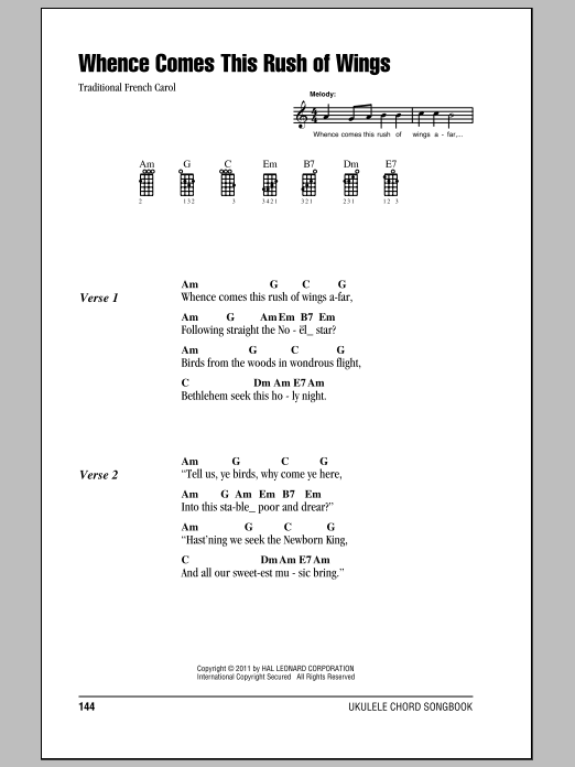 Download Traditional Whence Comes This Rush Of Wings Sheet Music