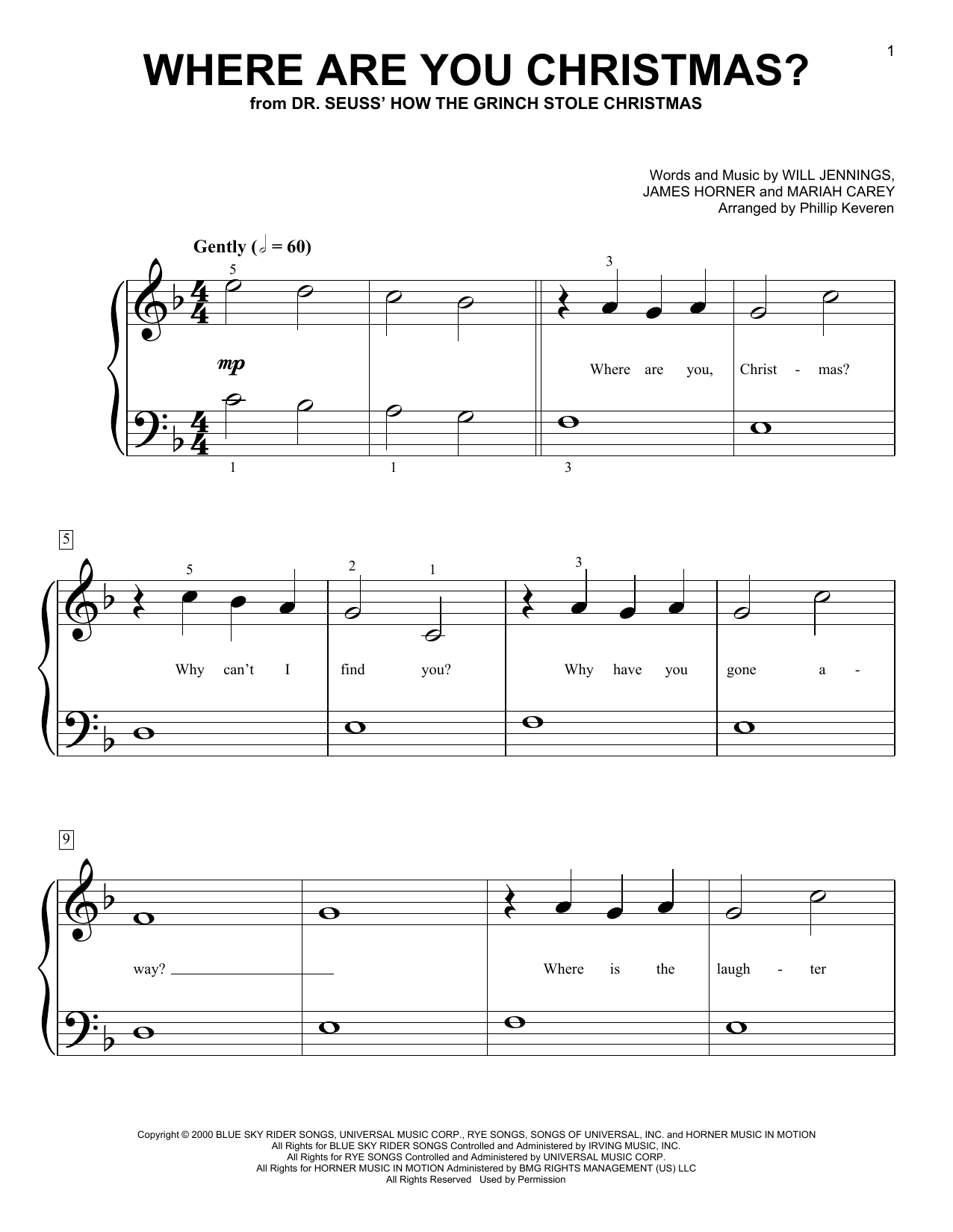 Download Faith Hill Where Are You Christmas? (arr. Phillip Sheet Music