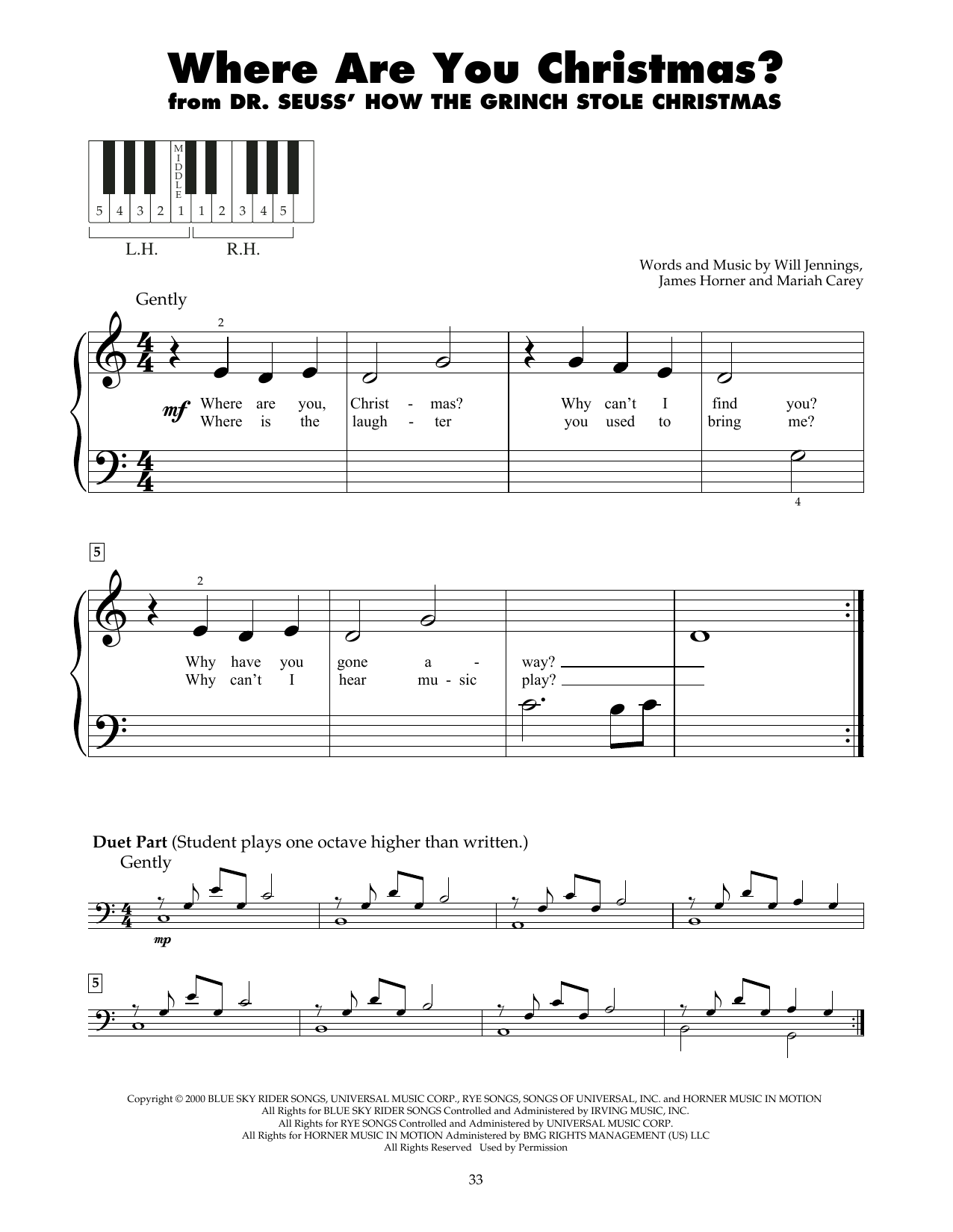 Faith Hill Where Are You Christmas? (from How The Grinch Stole Christmas) sheet music notes printable PDF score