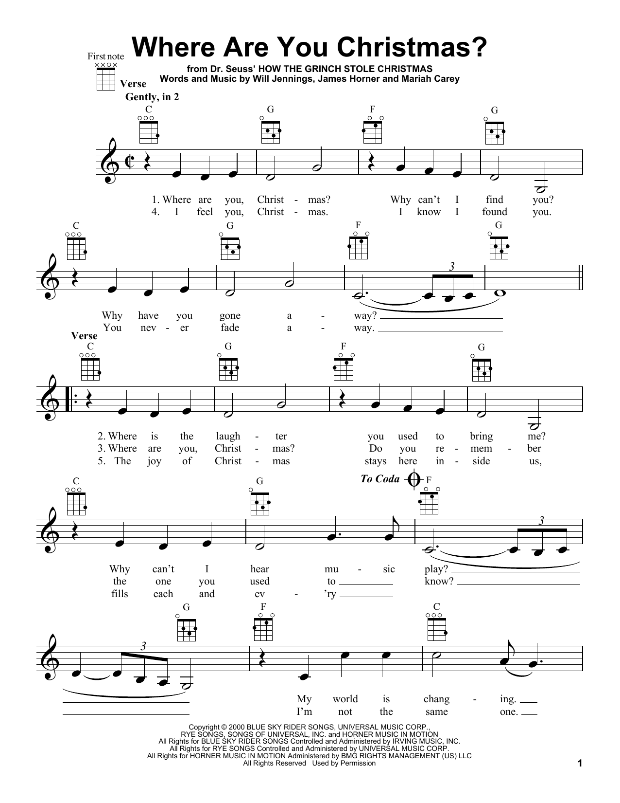 Download Faith Hill Where Are You Christmas? (from How The Sheet Music