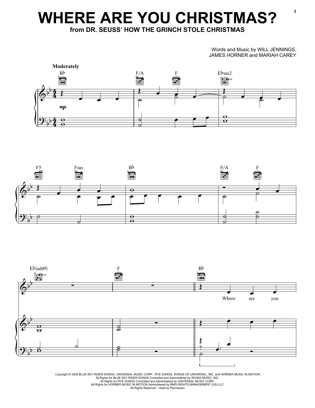 Download Pentatonix Where Are You Christmas? (from How the Sheet Music