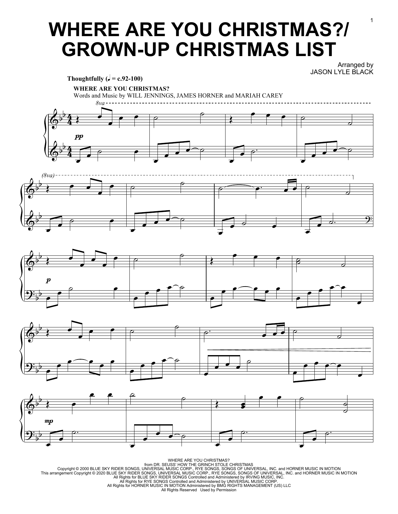 Download Jason Lyle Black Where Are You Christmas?/Grown-Up Chris Sheet Music