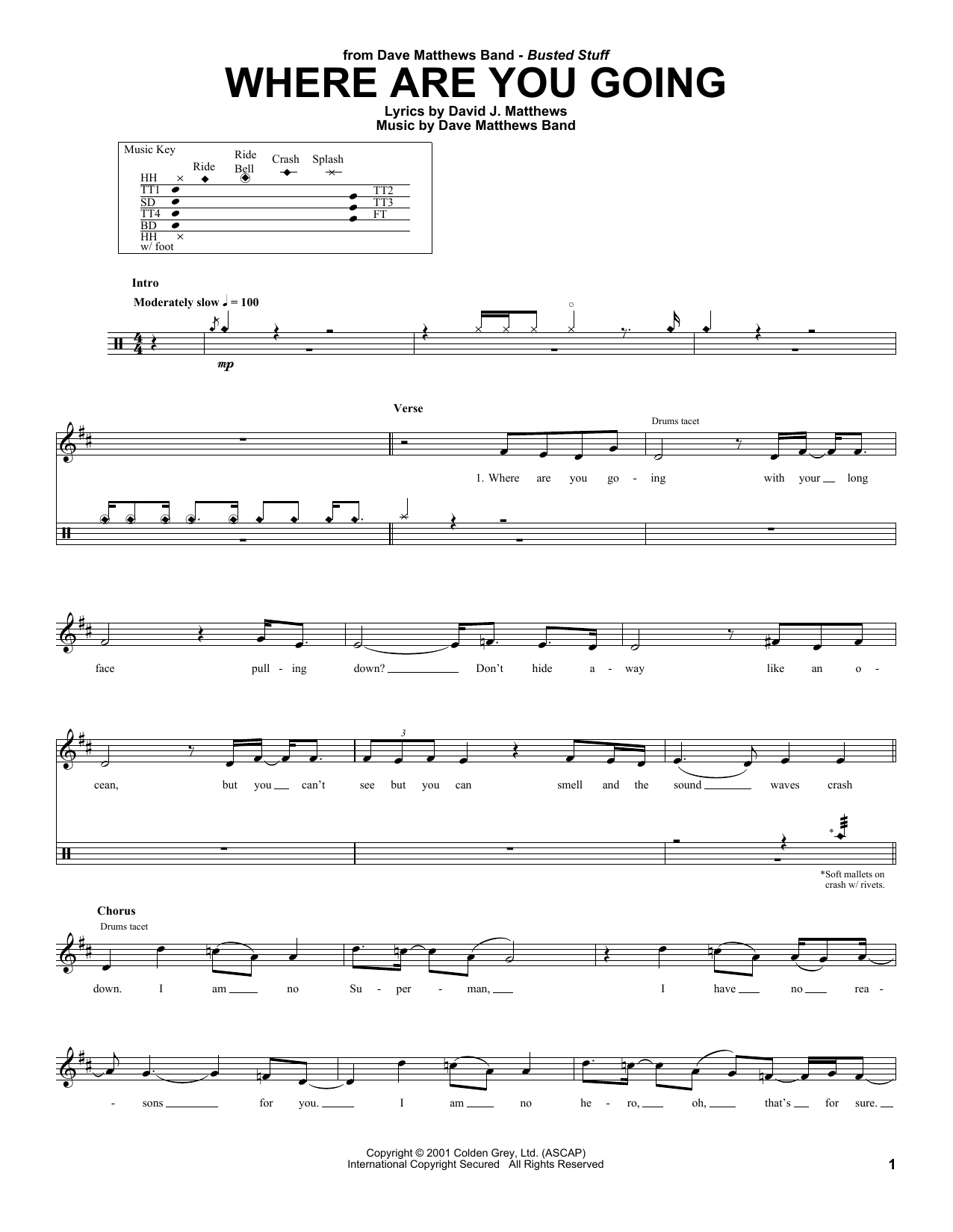 Download Dave Matthews Band Where Are You Going Sheet Music