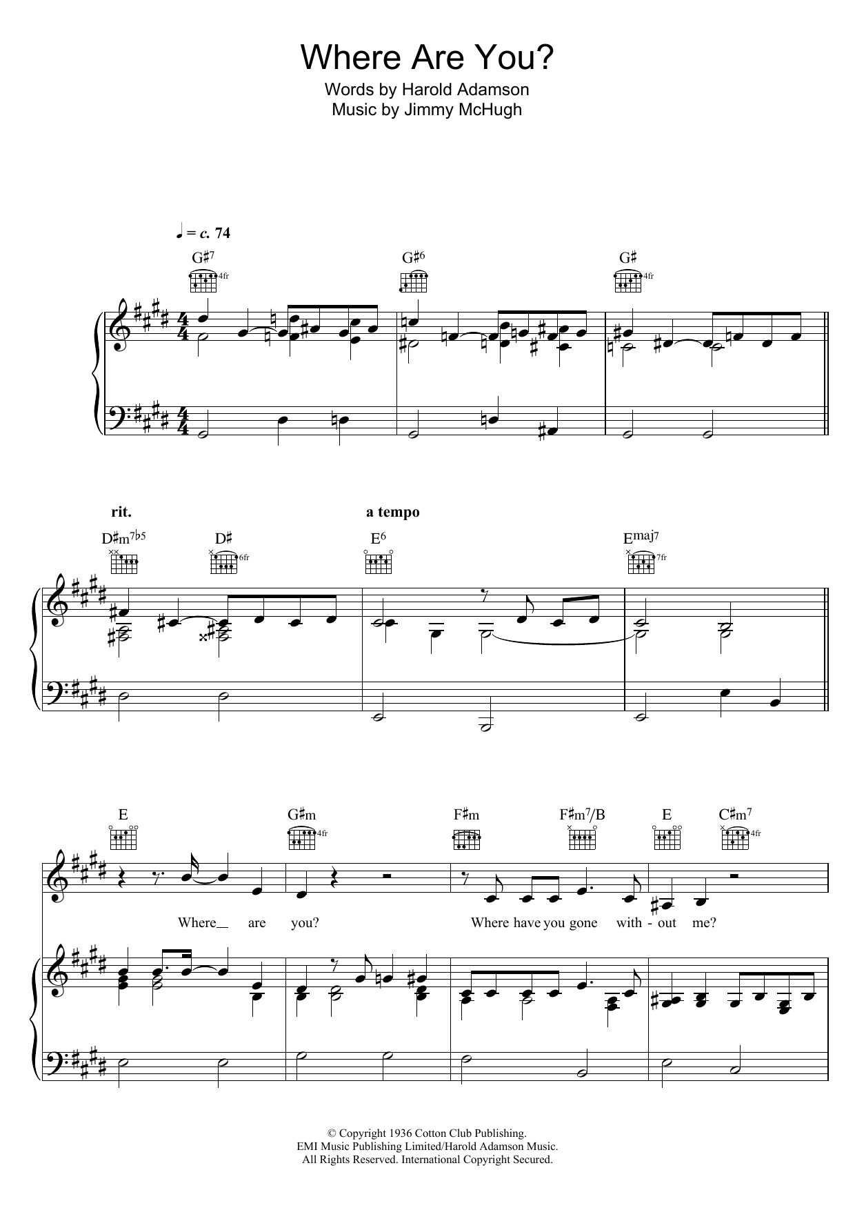 Download Bob Dylan Where Are You? Sheet Music