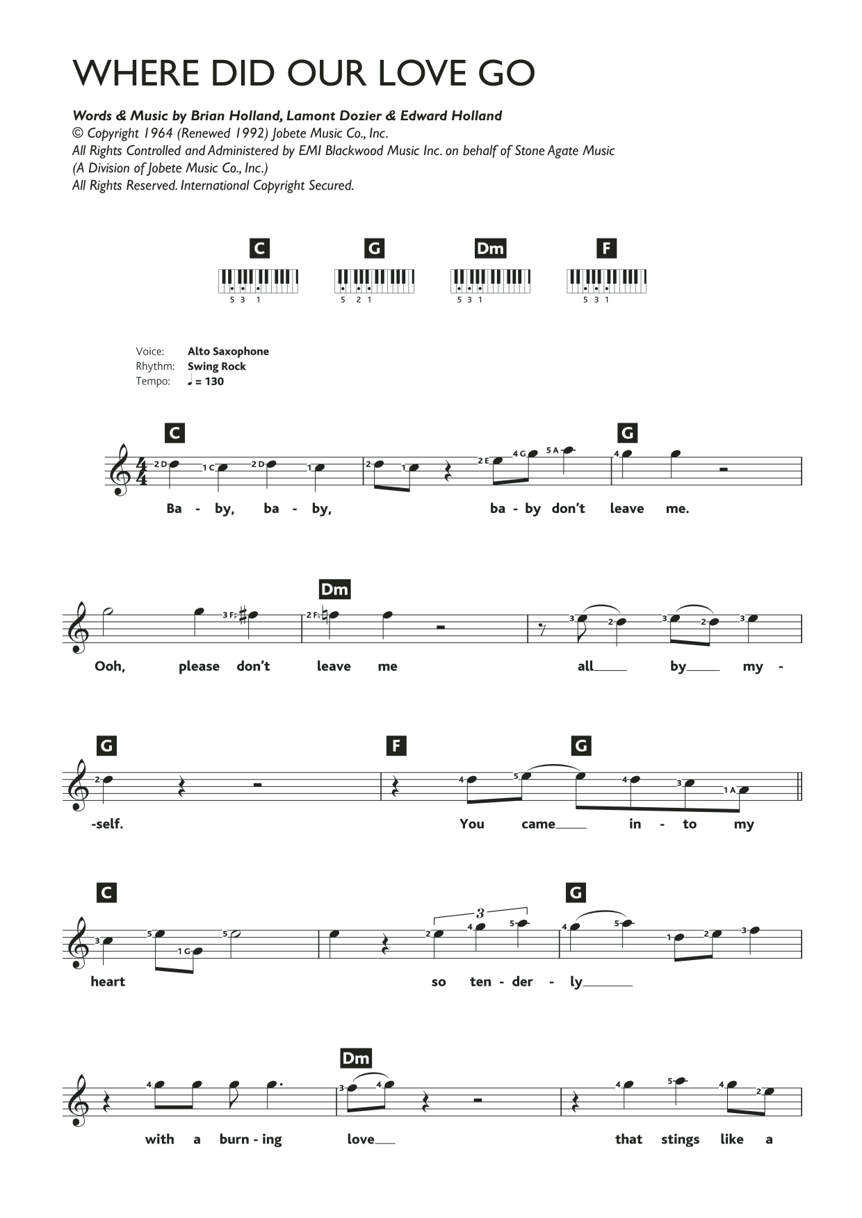 Download The Supremes Where Did Our Love Go Sheet Music